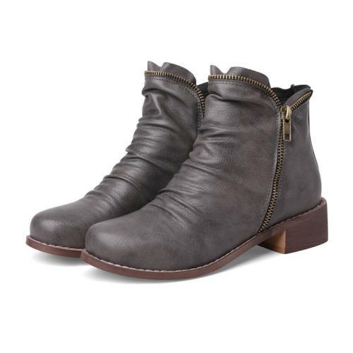 Stivaletti casual donna punta rotonda tacco basso Chelsea 50 51 52 53 54 outdoor D - Foto 14 di 22