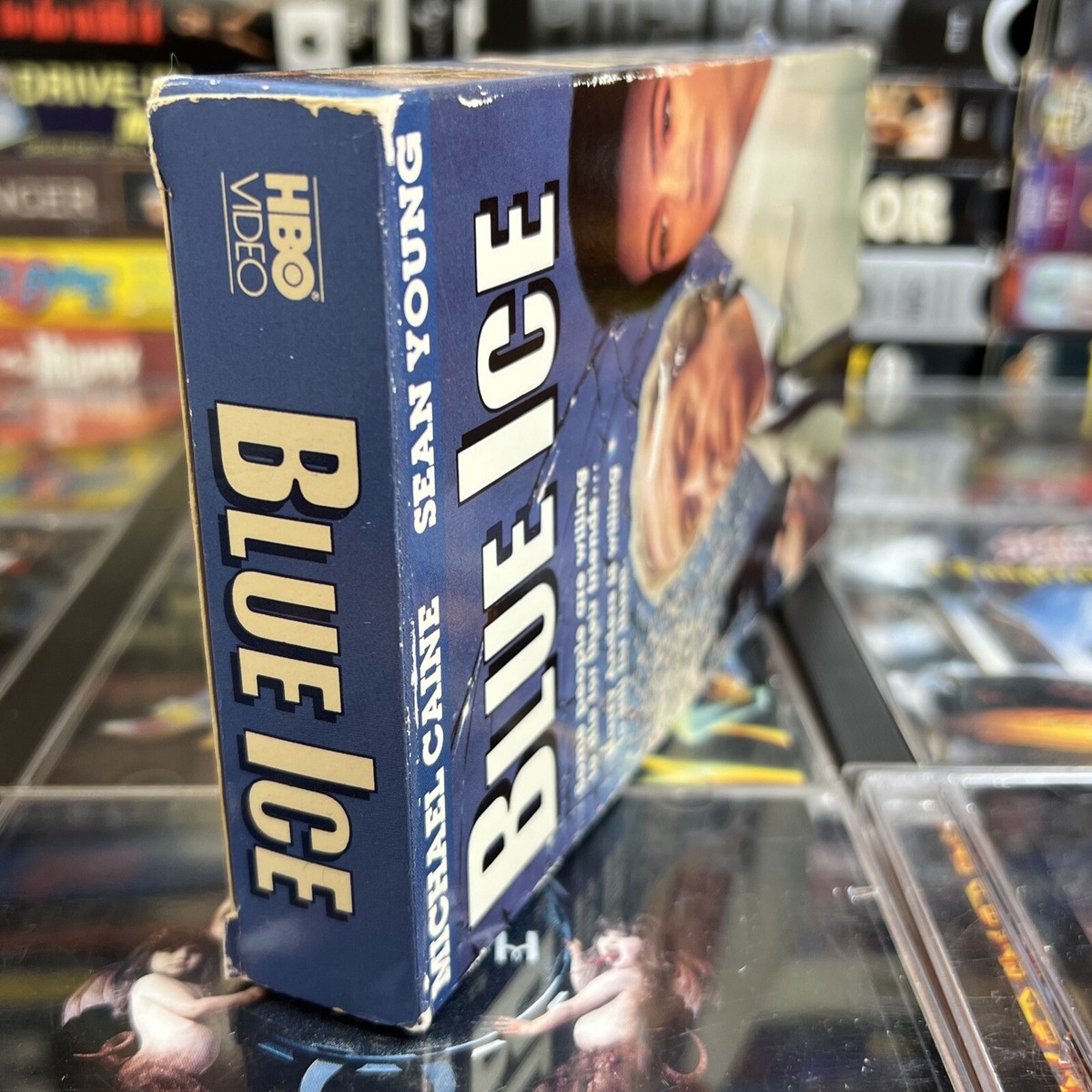 Blue Ice 1992 VHS Tested Rental Michael Caine Sean Young