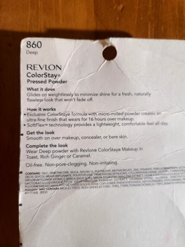 Revlon ColorStay Pressed Powder #860 Deep -16 Hour -Softflex Technology New NOS - Picture 8 of 11