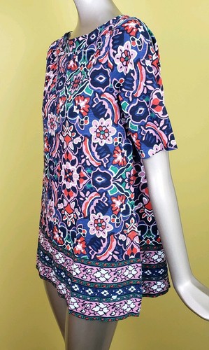 Ann Taylor Loft NWT Womens Floral Top Short Sleeve Size S - Picture 4 of 6