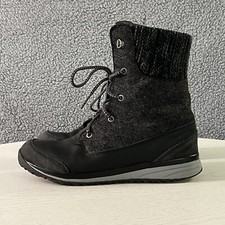 Salomon Shoes Womens 9.5 Grey Hime Sock Collar Trekker Mid Lace Up Winter Boots