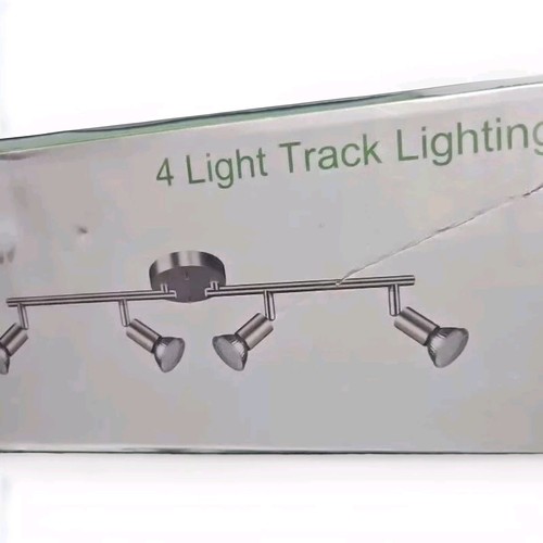 4-Light LED Track Lighting Kit, Flexibly Rotatable Light 4 Light Matt Nickel - Picture 6 of 8