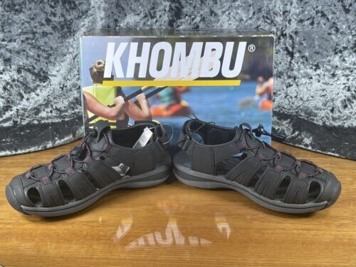 KHOMBU Women Ashley Comfort Footbed Quick Dry Adjustable Fit Black 10, NewShoe - Picture 7 of 8