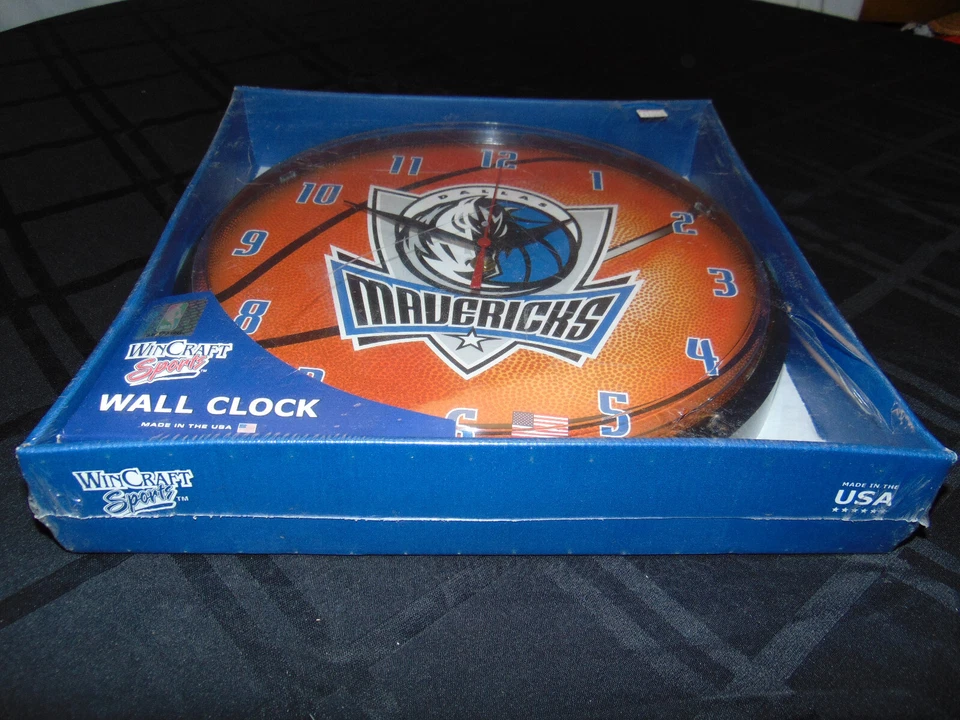 Vintage WinCraft Dallas Mavericks Quartz Wall Clock New In Box - Image 4 of 4