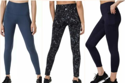 #ad Tuff Athletics Ladies High Waisted Active Leggings with Pockets UPF 40 $18.95