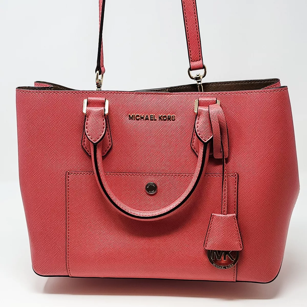 Michael Kors Watermelon Greenwich Medium Saffiano Tote Bag Purse