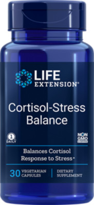 TAKE OFF $14 NOW! TWO PACK Life Extension Cortisol Stress Balance 30 veg caps
