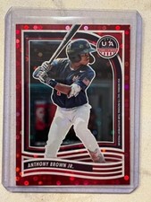 ANTHONY BROWN JR. 2024 Panini USA Baseball Stars & Stripes H2 RED  # 53/199