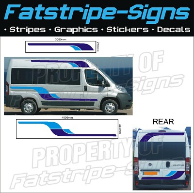 4 m Wohnmobil Vinyl Grafik Aufkleber Abziehbilder Streifen Camper Van passend für Relais