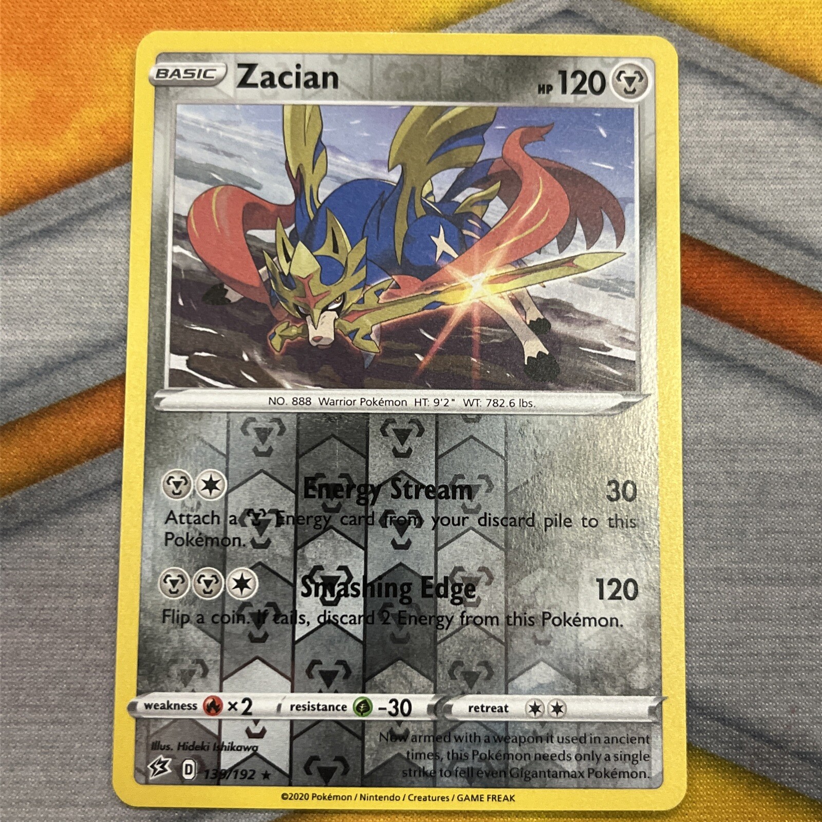 Pokemon TCG - Zacian Reverse Holo Card # 139/192 