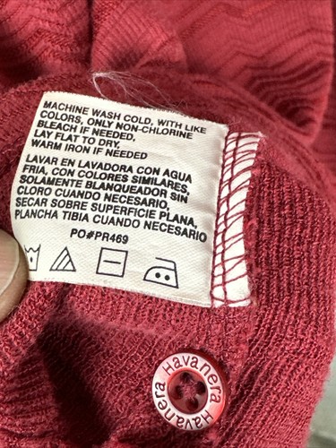 The Havanera Co | Rare Cuban Polo Shirt | Men’s XXL | Red/Maroon Cotton/Rayon - Picture 5 of 6