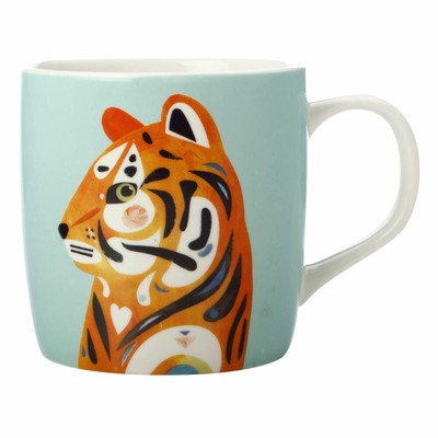 Maxwell & Williams Pete Cromer mug tiger, cup coffee mug porcelain 420 ml