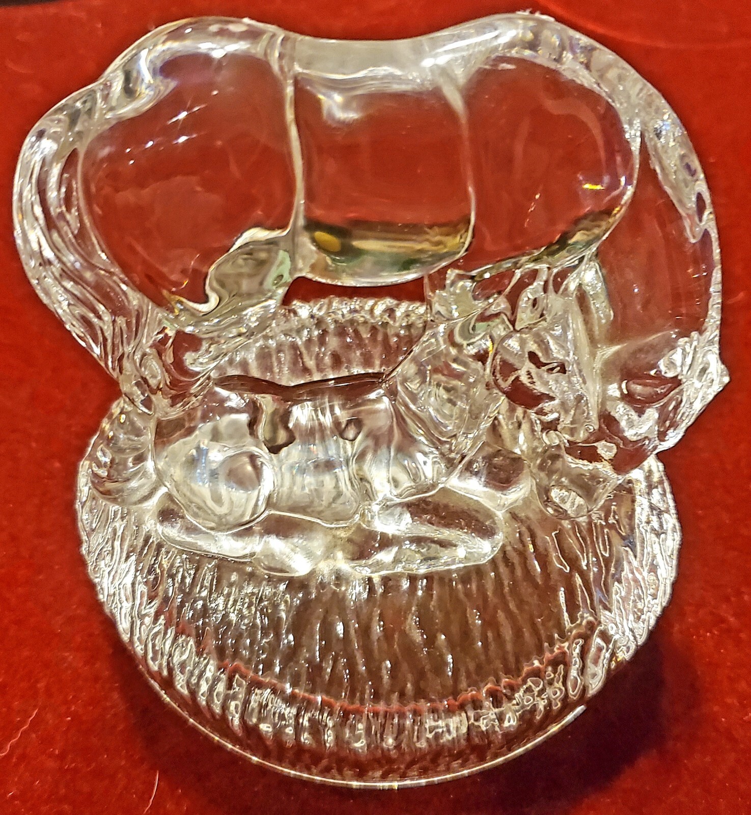 Figurina Riccio In Cristallo Artificiale – Statuetta Animale Trasparente 30x45x35 Mm, Decorazione Da Tavolo, Portafortuna E Souvenir Per Ufficio O Casa
