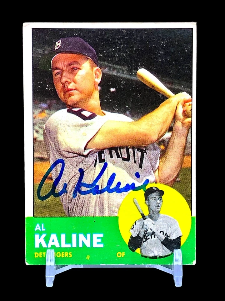 Al Kaline HOF Auto 1963 Topps #25 Autographed - Signed Detroit Tigers - Image 2 of 4