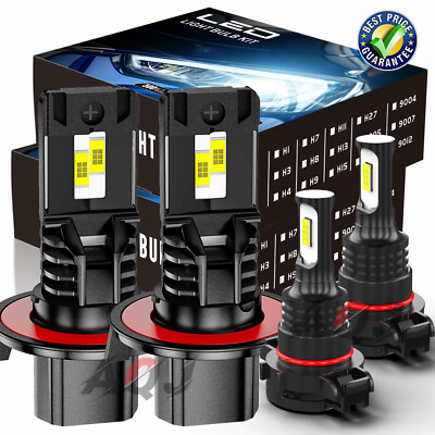 Newest H13/9008+5202/2504 LED Combo Headlight Hi-Lo Beam Fog Light Bulbs White