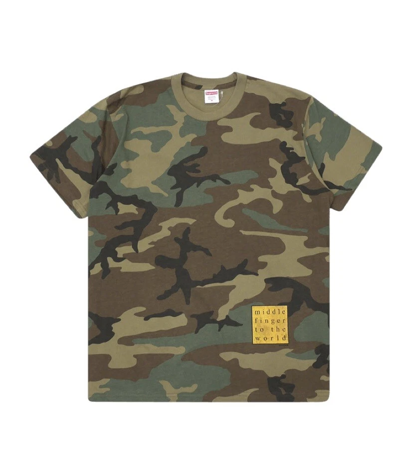 Tee shirt Supreme Middle Finger To The World camouflage taille X Large