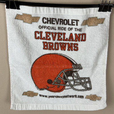 Cleveland Browns Rally Towel Go Browns NFL White SGA Chevrolet Helmet Logo