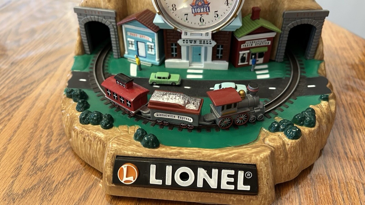 『レア』LIONEL TRAINS 100th ALARM CLOCK Lionel 100th Anniversary Train Station Animated Alarm Clock