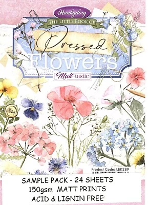 PRESSED FLOWERS Hunkydory Little Book Sample Pack LBK289 - 24 sheets
