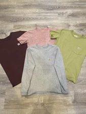 Size XS - (4) Carhartt Tees (1 Long sleeve) (3 short sleeve) Good condition 