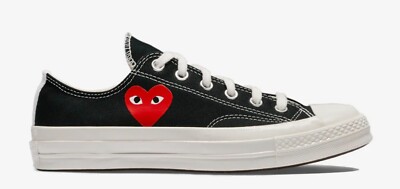 CONVERSE X COMME DES GARCONS PLAY Chuck Taylor '70 Low Small Red Heart Black