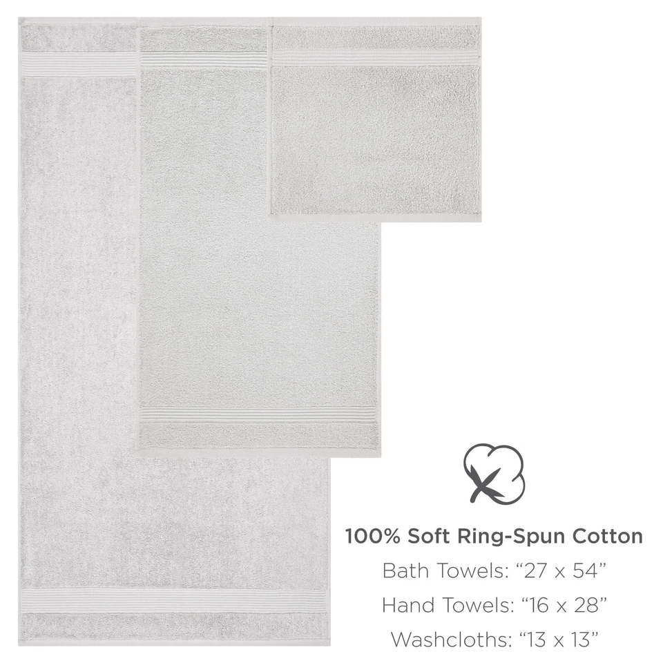 Host & Home Bathroom Towel 6-Pc Set, Color Options, 600 GSM, Bath-Hand-Wash x 2 - Image 4 of 4