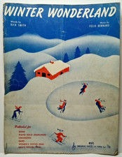 1934 Winter Wonderland Vocals Sheet Music Piano Christmas Dick Smith Bernard