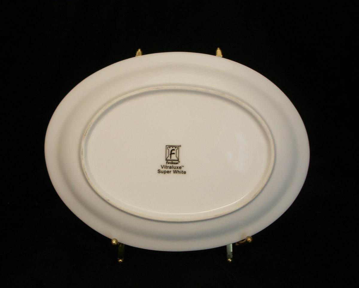 Super White by vitraluxe fortessa DIVIDED DIPPING PLATE 1/2