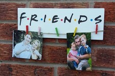 Friends tv show sitcom hanging photo picture wooden plaque sign gift idea xmas