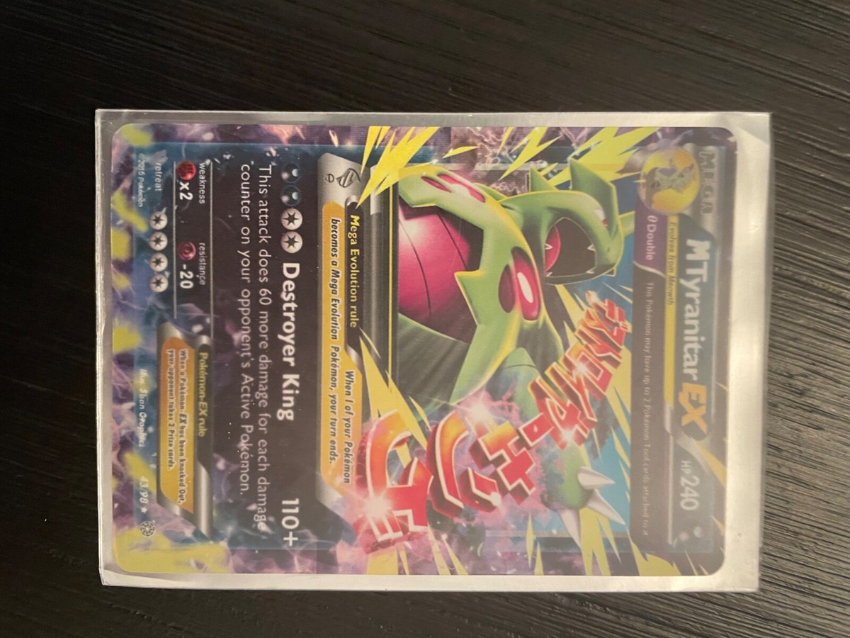 pokemon card mega M tyranitar EX ultra rare 43/98 holo Pokmon ancient  Origins | eBay