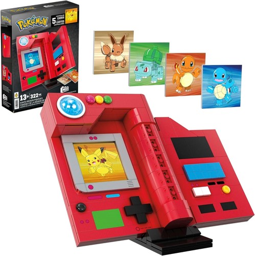 MEGA Pokémon Building Toys Set, Kanto Region Pokédex with 322 Pieces - New