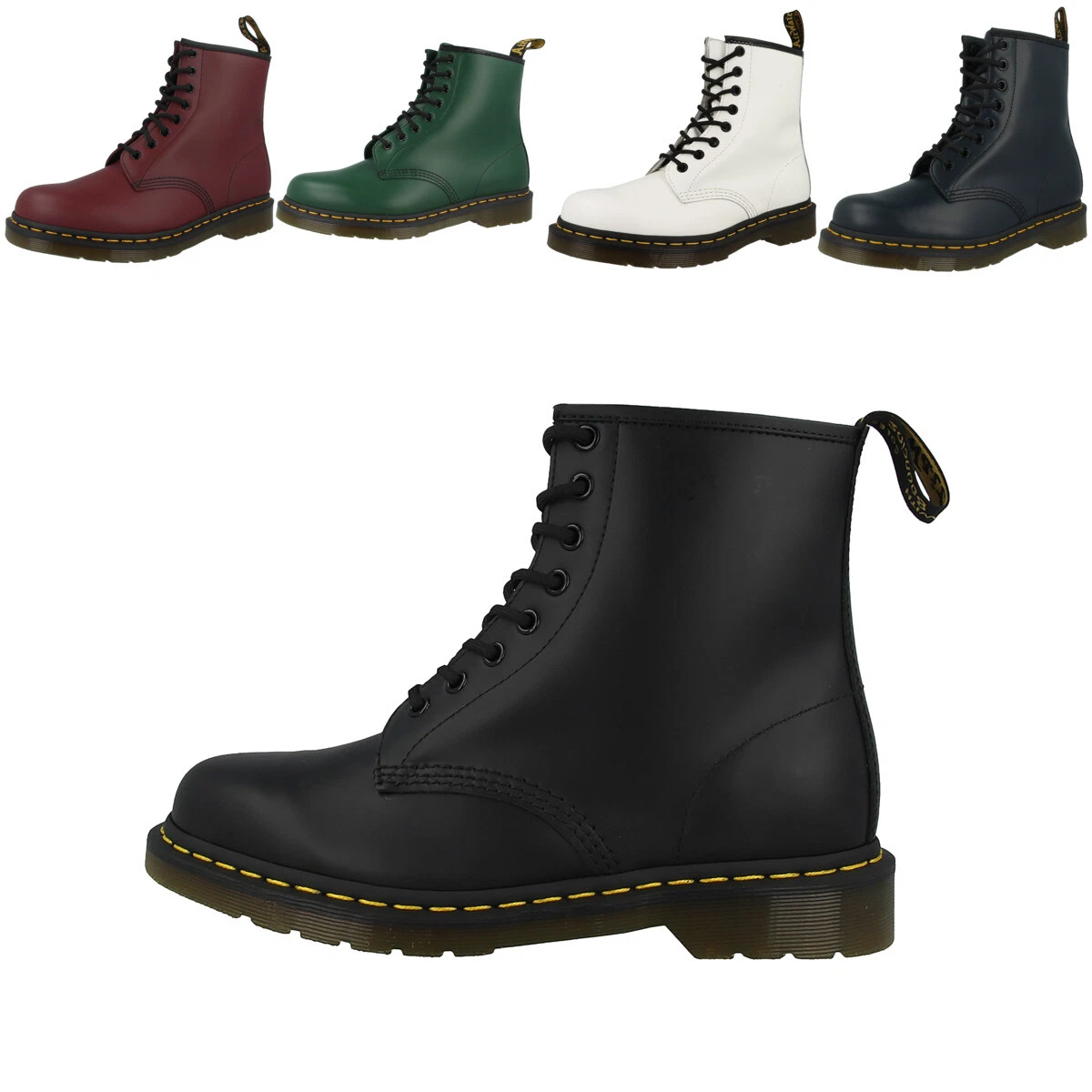 Dr. Martens 1460 Mono – Stivali Unisex-Adulto – Colore Unico Su Suola, Cuciture E Lacci - 5