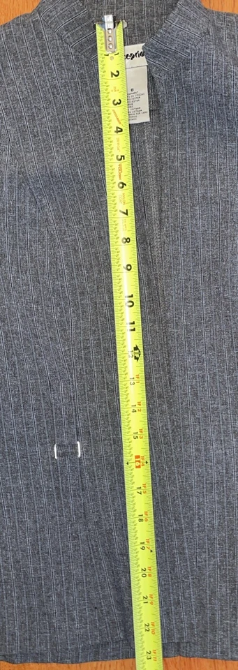 Traje de mujer Perceptions gris a rayas 3 piezas talla 8 Foto 4 de 4