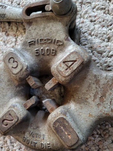 Ridgid 500B Bolt Threading Die Head Quick Opening 1/4" TO 1 " With 7/8- 9 NC - Picture 8 of 9