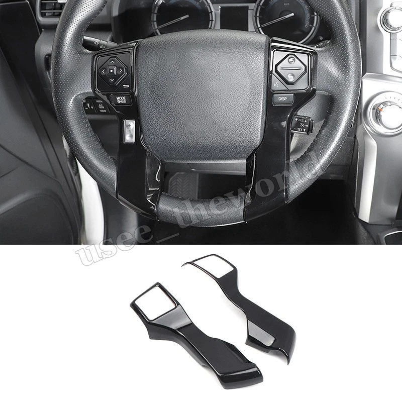 Gloss Black Inner Steering Wheel Dash Cover Trim For Toyota 4Runner 2010-2023 - Imagem 3 de 4