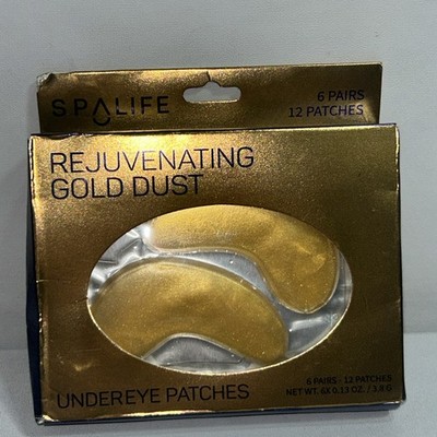 Sealed Spa Life Rejuvenating Gold Dust Eye Patches, 6 Pairs & 12 Patches 