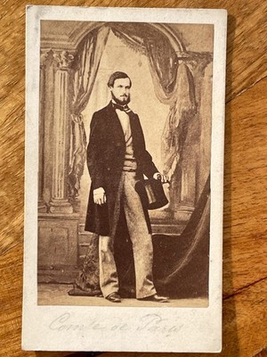 Foto Karte CDV Portrait Graf von Paris Louis-Philippe d'Orléans 1860 Tuchmann
