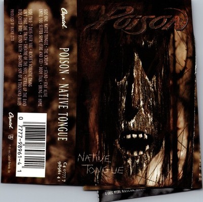Poison Native Tongue (Hard Rock Music Audio Cassette Tape)