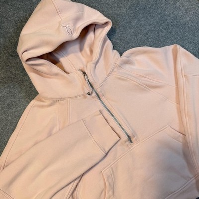 Lululemon Hoodie Womens XL/XXL Pink Scuba Oversized Half Zip Fleece LW3DM4S