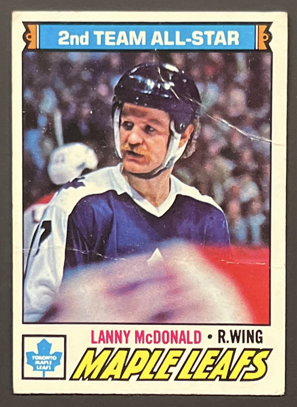 Topps Lanny McDonald #110 Toronto Maple Leafs 2nd Team All-Star NHL 1977