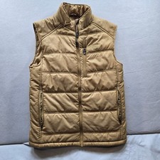 RedHead Mens Tan Khaki Quilted Puffer Vest Full Zip Outdoor Gorpcore Small