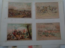 10 planches de chromos militaires et drapeaux