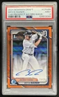 2024 Bowman Draft Bryce Rainer Chrome Auto Orange Wave Refractor 1st #/25 PSA 9