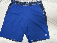 Men  s Oakley Board Shorts, Swim Trunks, Blue, Large Reg. Fit 10  Inseam Pockets