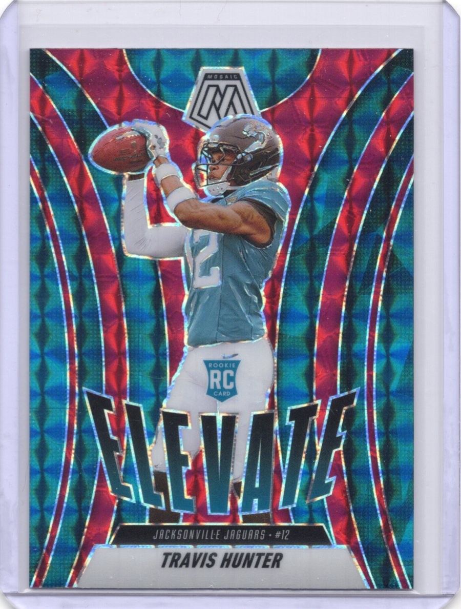 2025 Panini Mosaic #1 Travis Hunter Jaguars Red Mosaic Elevate