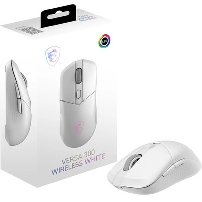 MSI VERSA 300 WIRELESS WHITE Gaming Mouse - 8000 DPI Optical Sensor, 1000 Hz pol