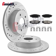 Rear 286mm Brake Rotors Ceramic Pads For Subaru Forester Impreza Legacy Outback