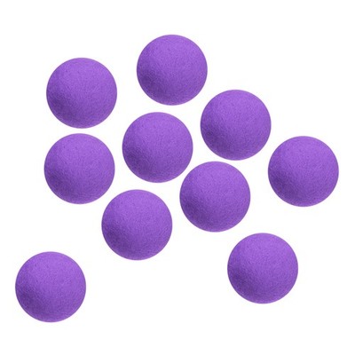 Wool Felt Balls Beads Wool Felting Pom 3.1cm 31mm Purple Pack of 10