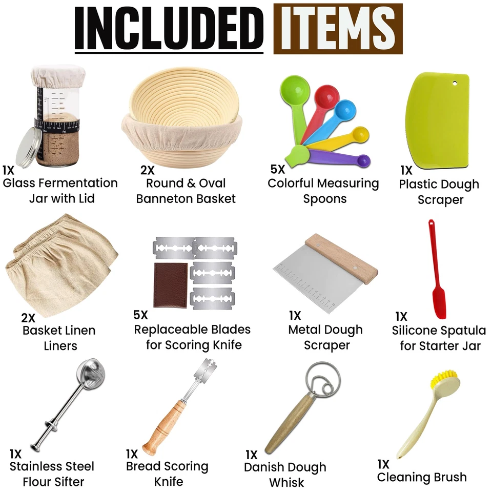 Complete Sourdough Bread Baking Supplies Sourdough Starter Kit 25PCS Sourdough - image 2 of 4