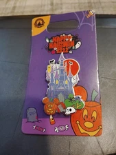Disney Parks Happy Halloween Castle Pin Mickey Pumpkin Disneyland WDW 2022
